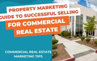Shows the title, "Commercial Property Marketing - Guide to Successful Selling" with a beautiful retail building.