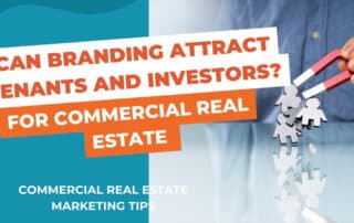 Shows the title, "Can commercial real estate branding attract tenants and investors?" with a magnet pulling metal people.